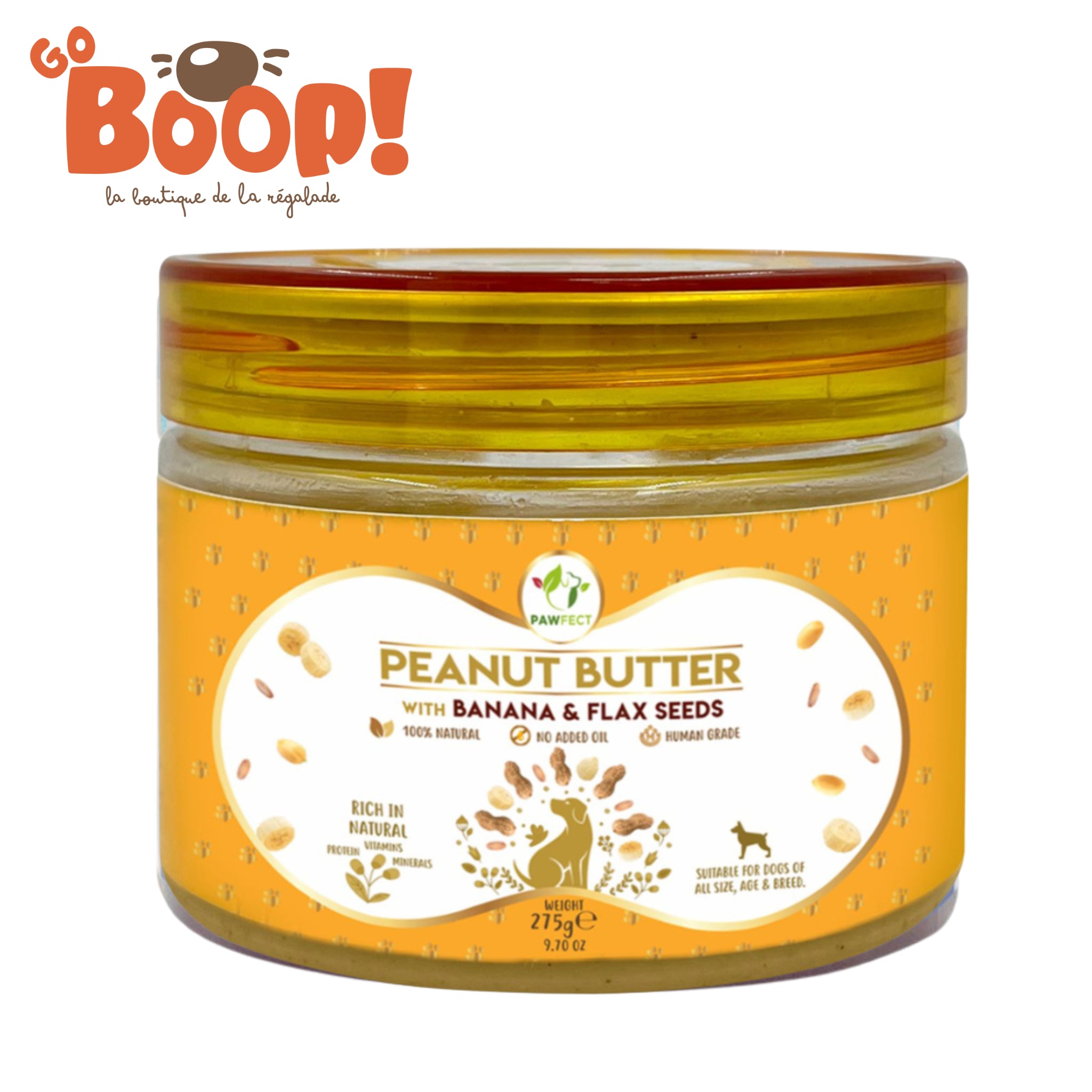 Beurre de cacahuète Banane et Lin Pawfect