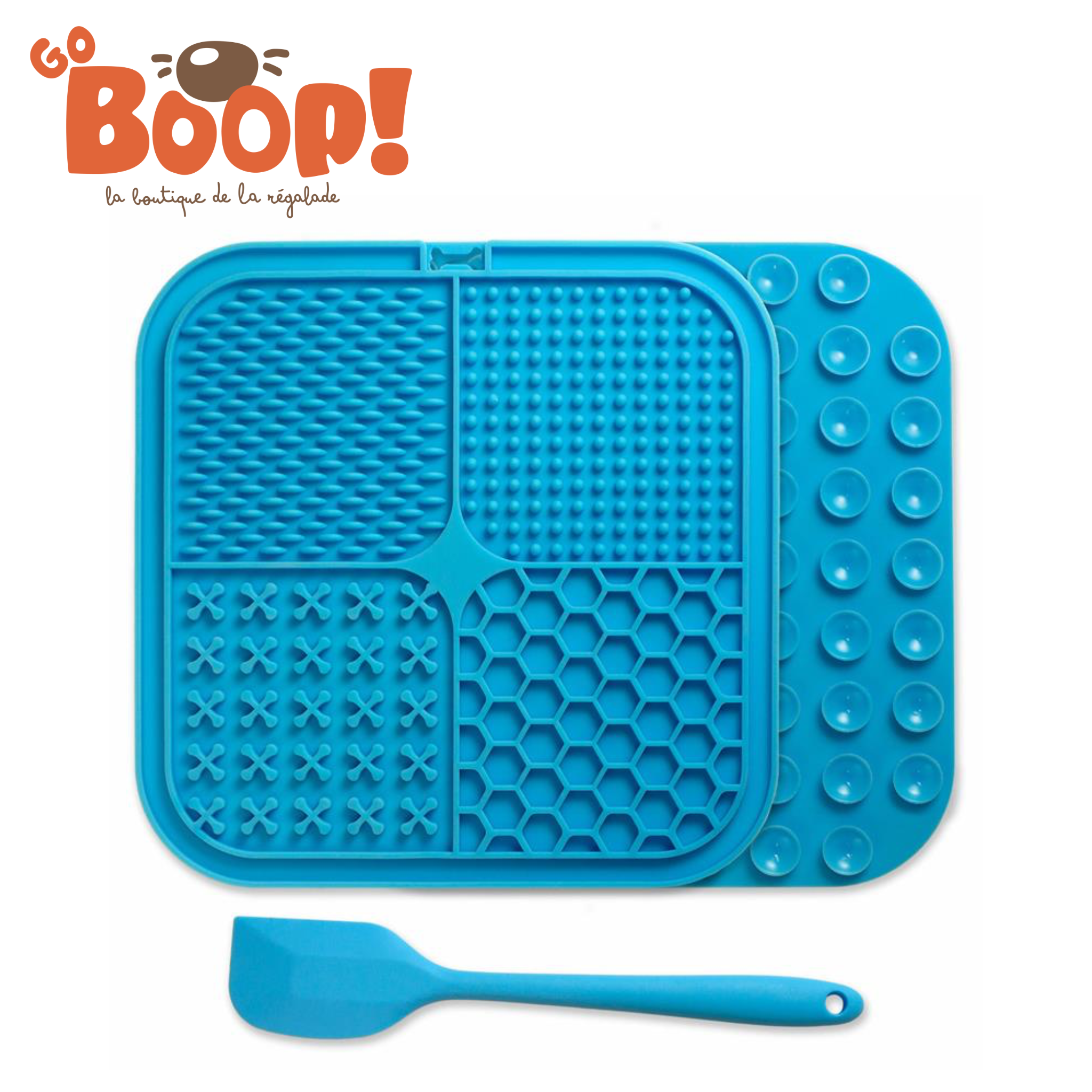 Kit léchage Tapis Spatule - Bleu