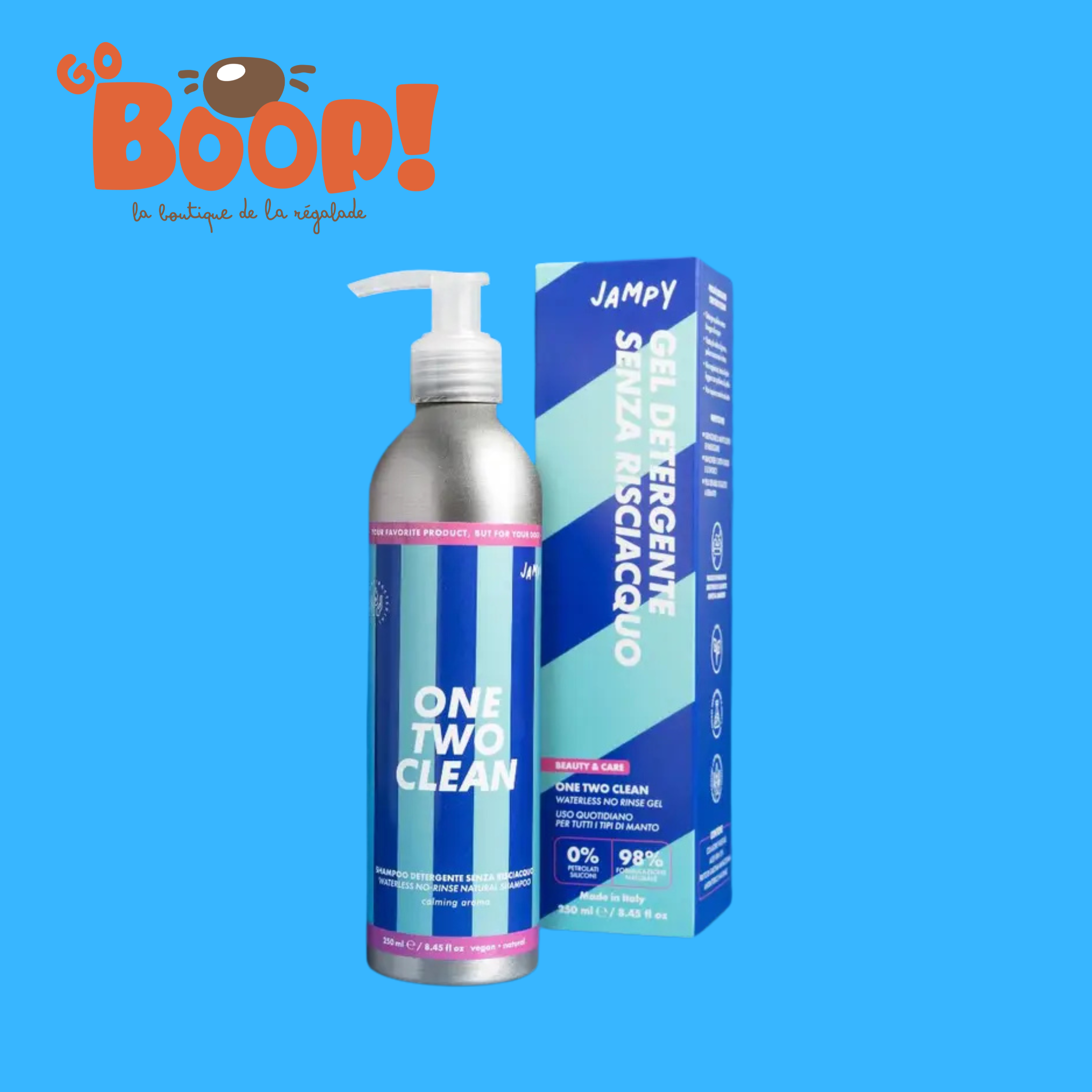 ONE TWO CLEAN par Jampy 🐶 — Gel nettoyant sans rinçage pour chien 98
