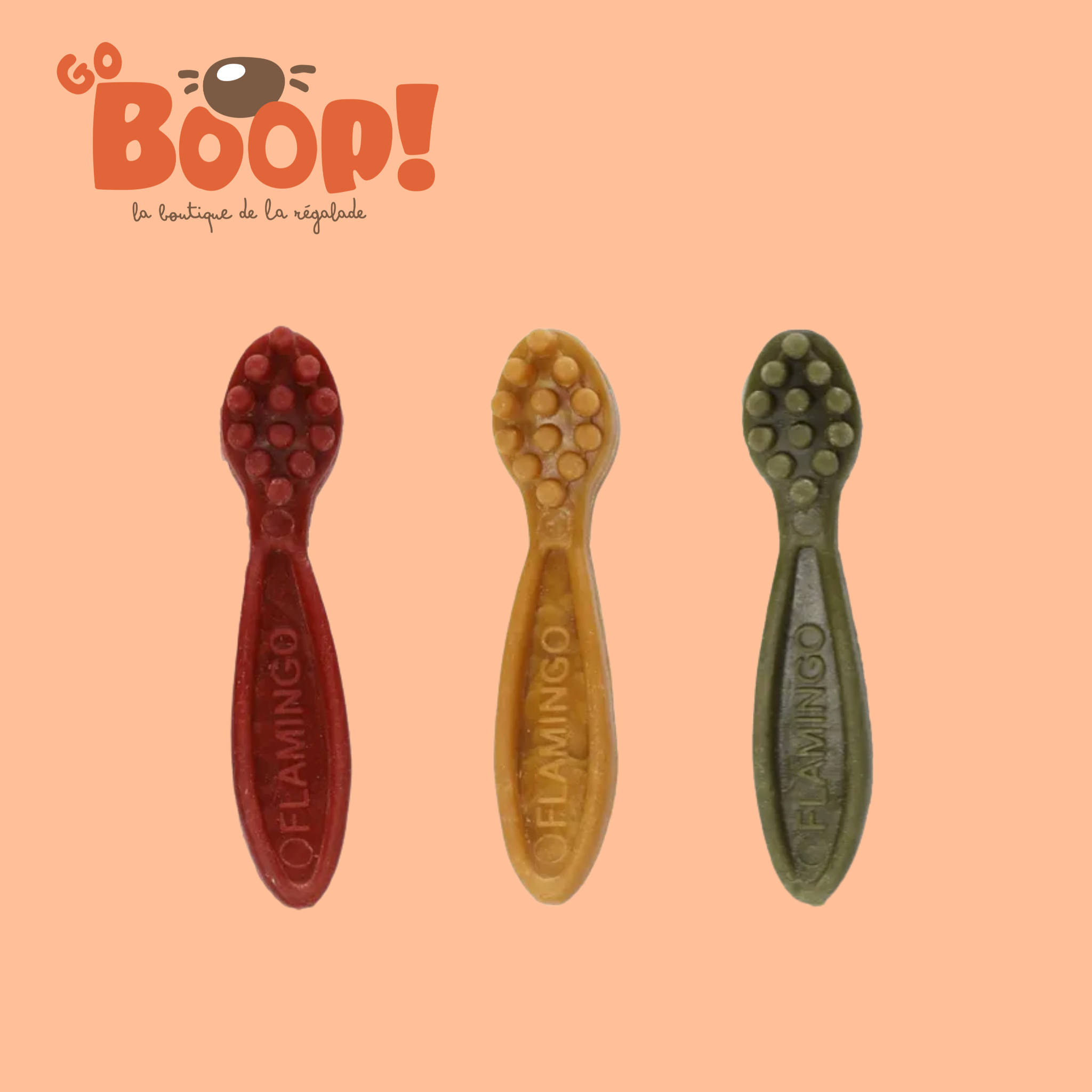 Brosses à dents veggie aux fruits 🍓🍍🍏 (M-7,5cm) – Friandise naturelle à mâcher pour chien