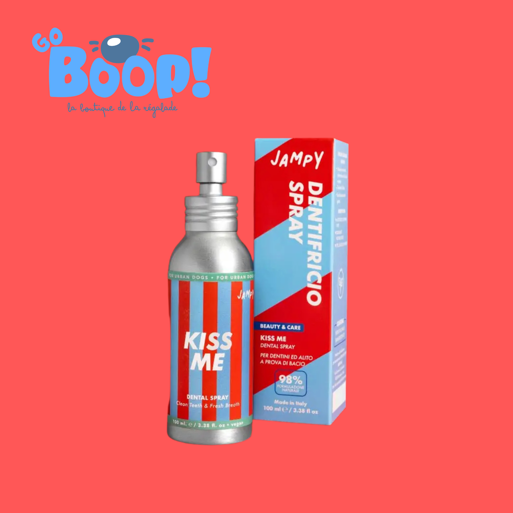 KISS ME par Jampy💋(100ml)— Spray dentaire naturel contre l’halitose du chien