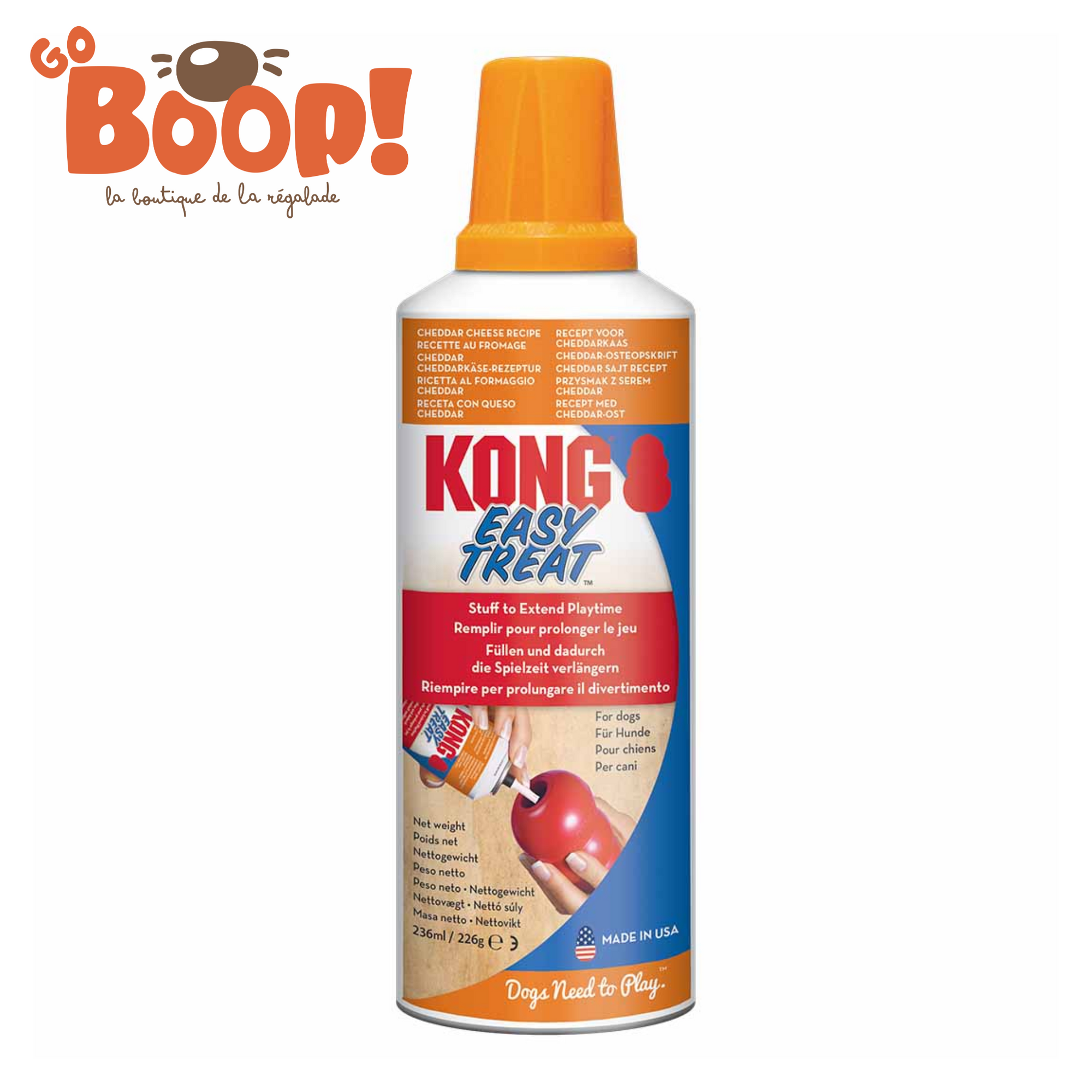 🧀 KONG Easy Treat – Pâte Cheddar