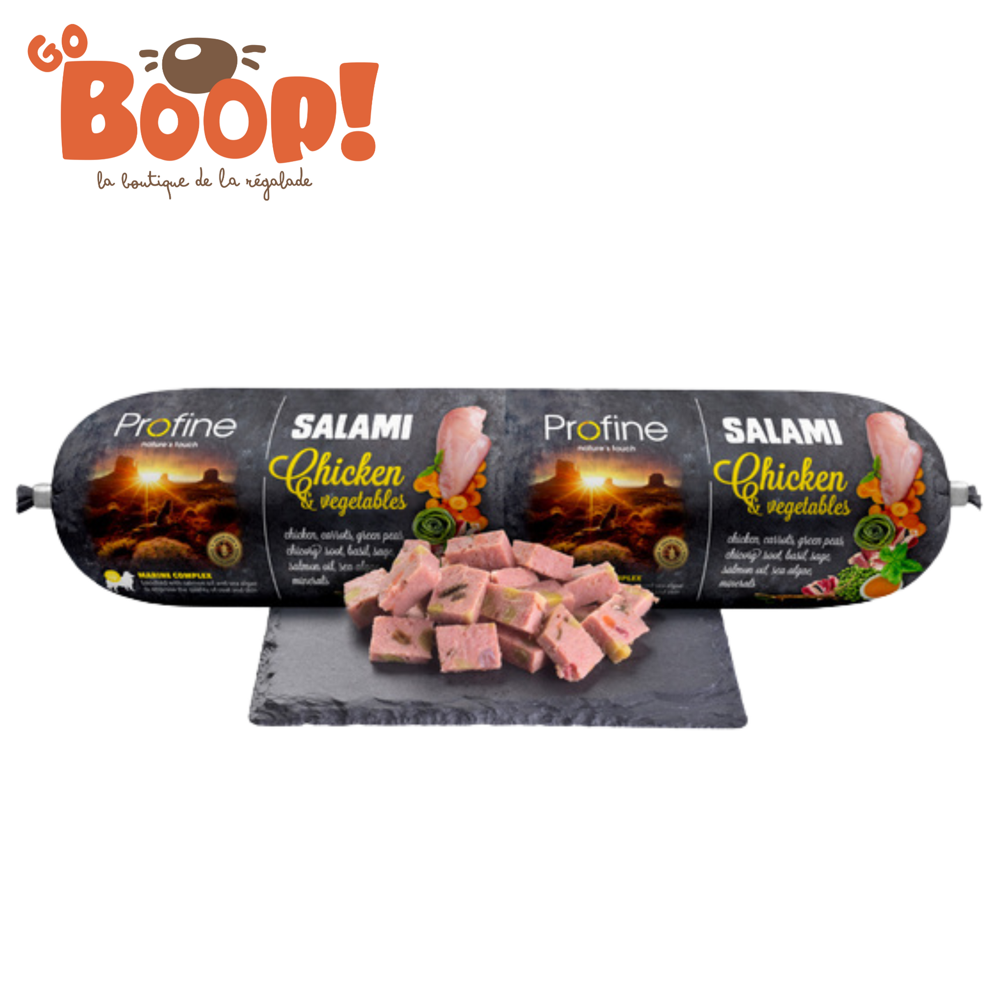 🐔🥕 Profine Salami Poulet avec Légumes – Saucisse complète pour chiens adultes (800 g)