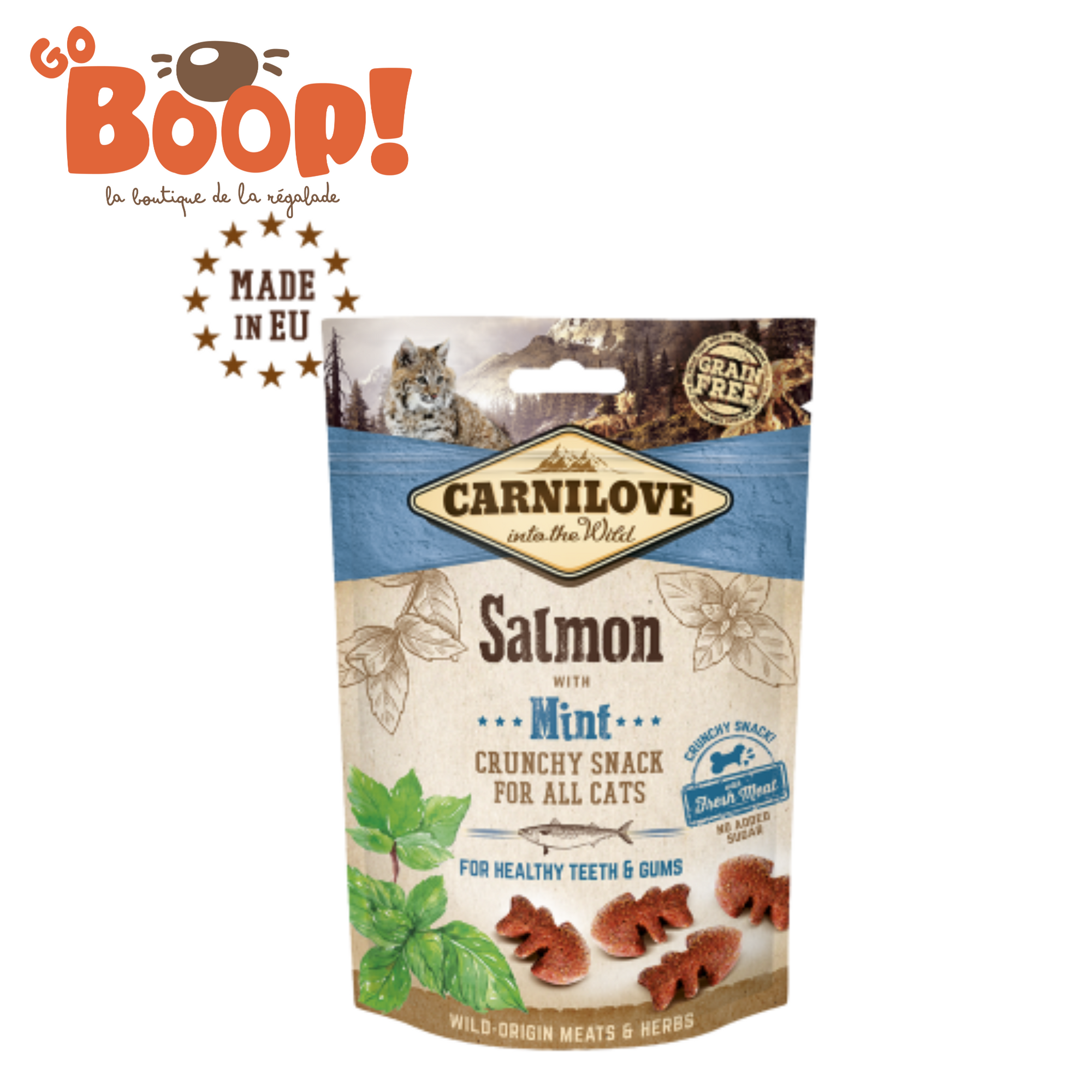 🍣 Friandises Carnilove Crunchy – Saumon & Menthe – 50 g