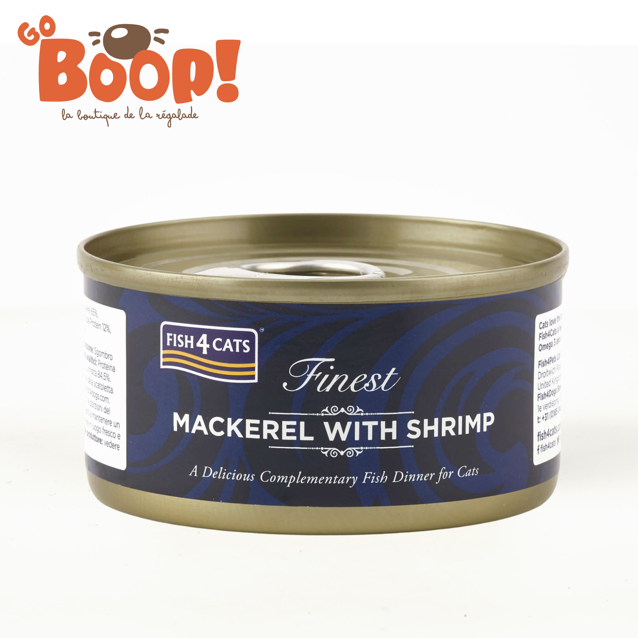 🐟 Fish4Cats Finest – Filet de maquereau aux crevettes (70 g)