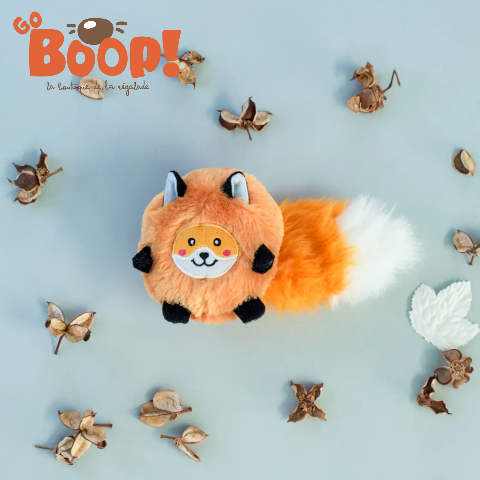🦊 ZippyPaws – Bushy Throw Fox