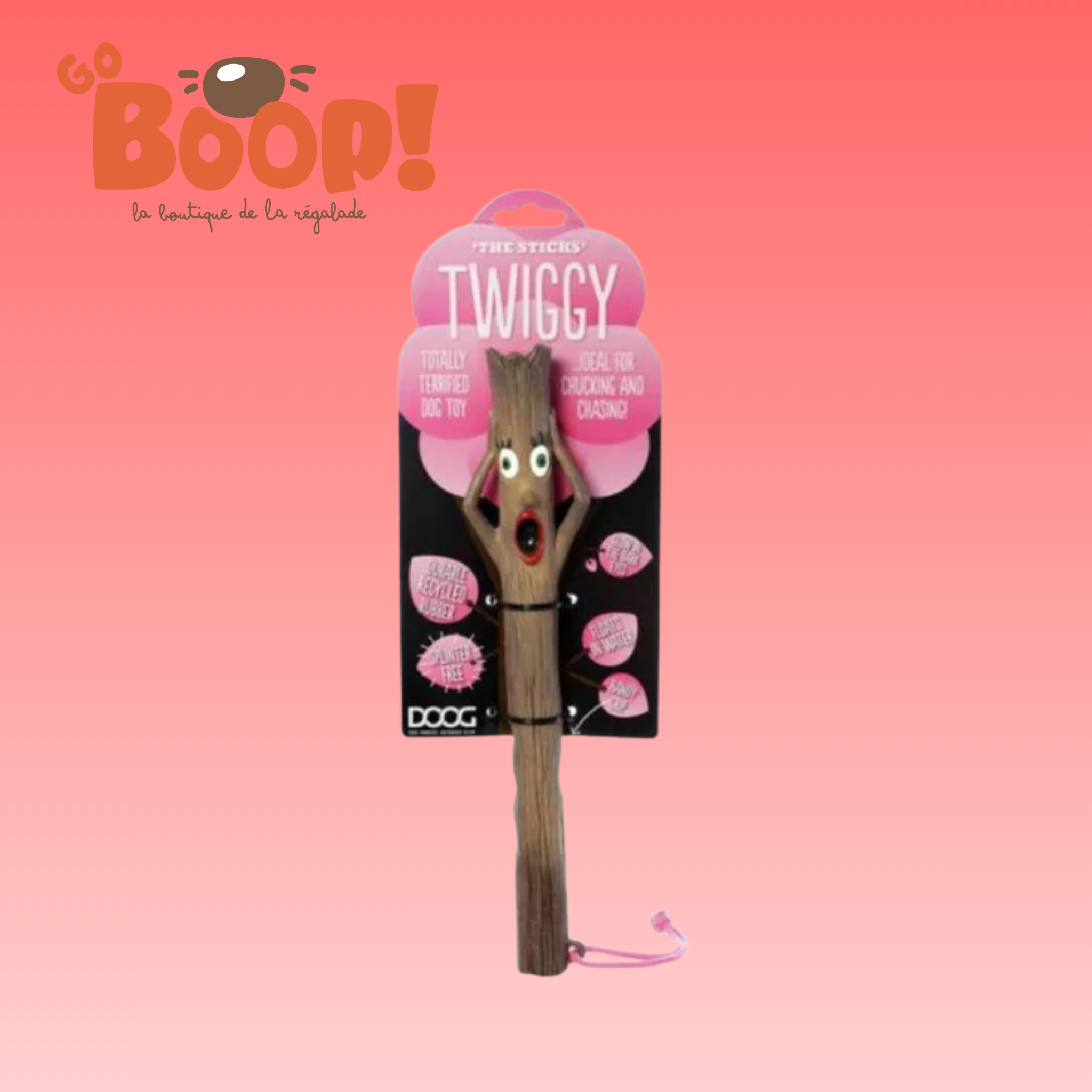 Twiggy 💗 – Jouet en Caoutchouc résistant (28cm)
