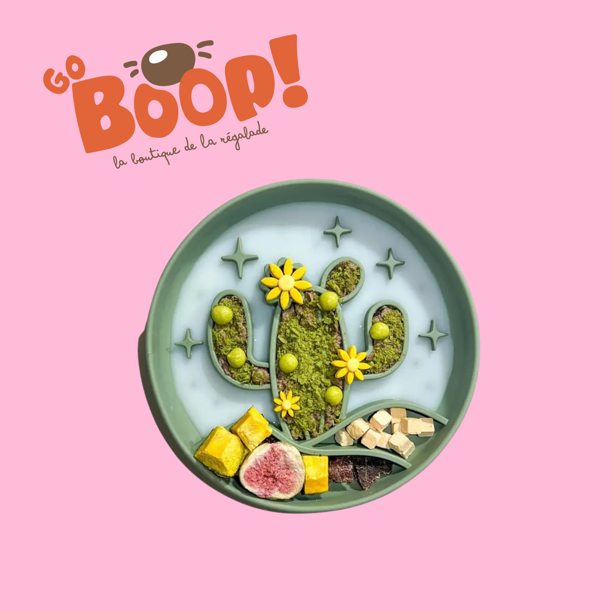 Assiette de léchage Cactus - Vert