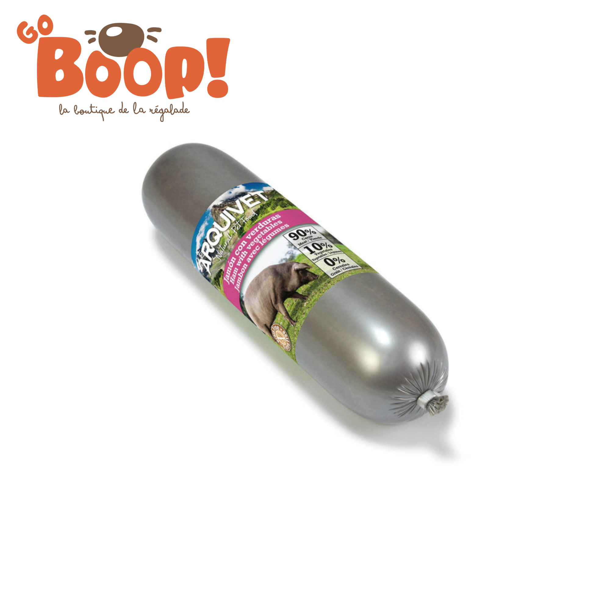 Saucisse de Jambon & Légumes pour Chien 500G