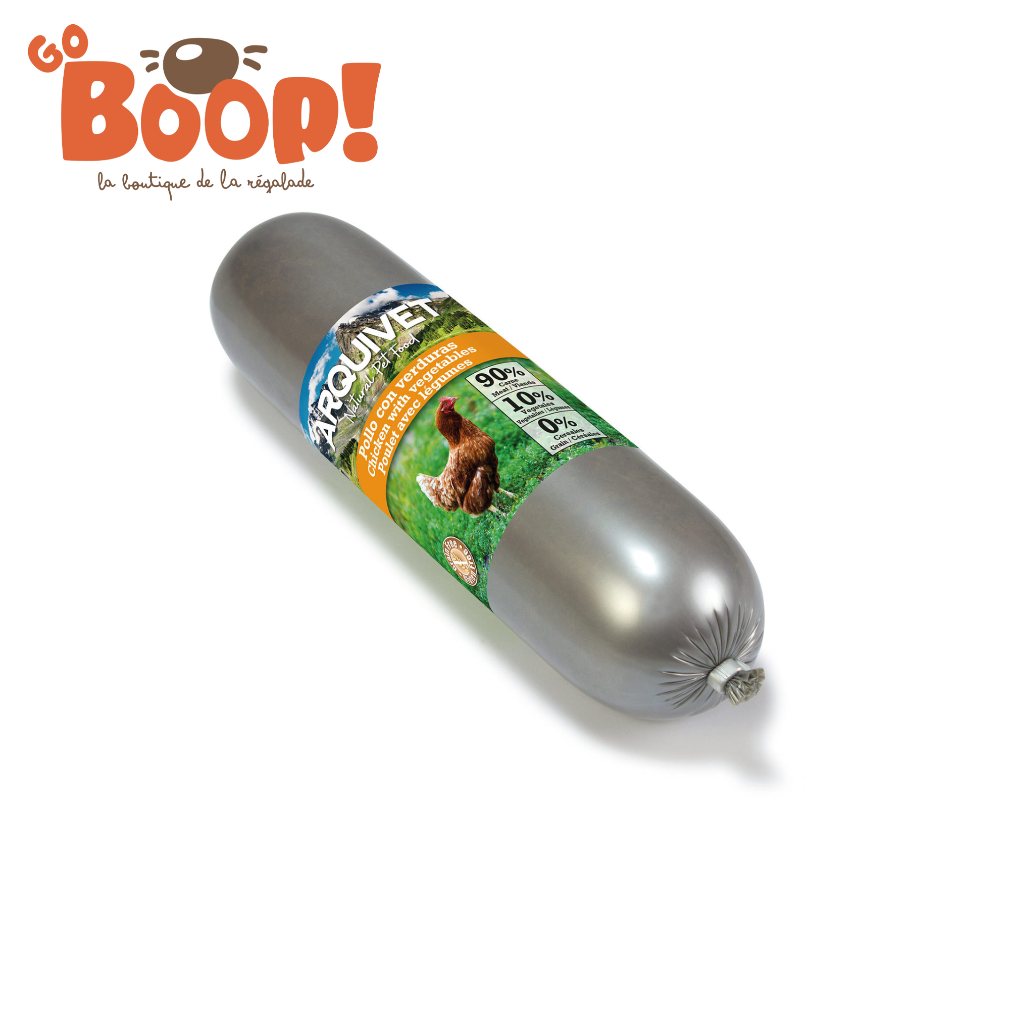 Saucisse de Poulet & Légumes pour Chien 500G
