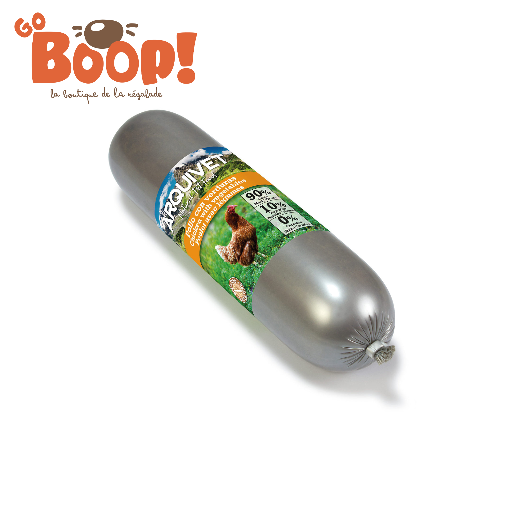 Saucisse de Poulet & Légumes pour Chien 500G