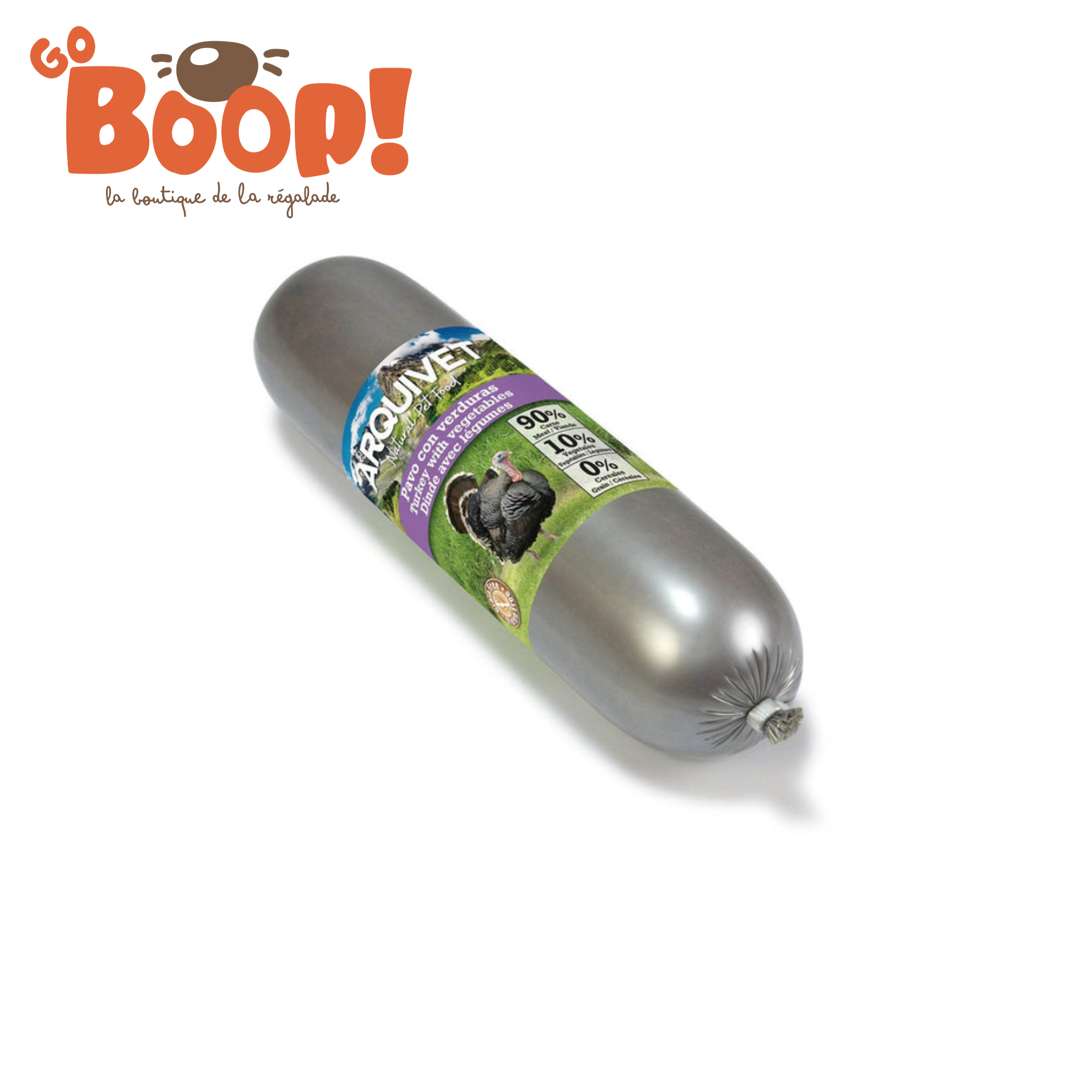 Saucisse de Dinde & Légumes pour Chien 500G