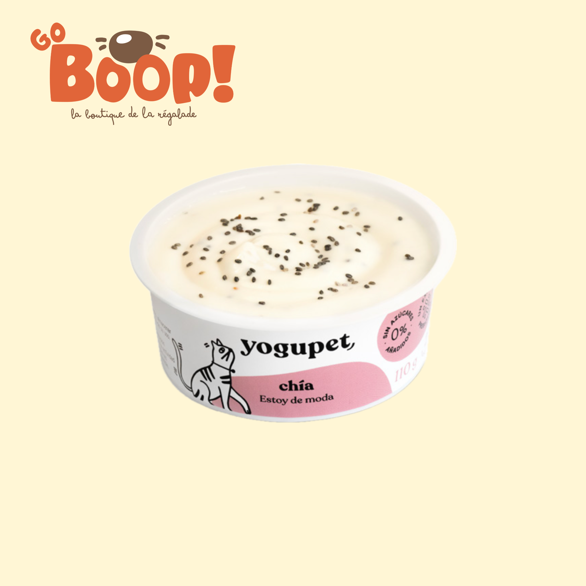 Yogupet Chia pour chat 😺✨– Yaourt sans lactose (110g)