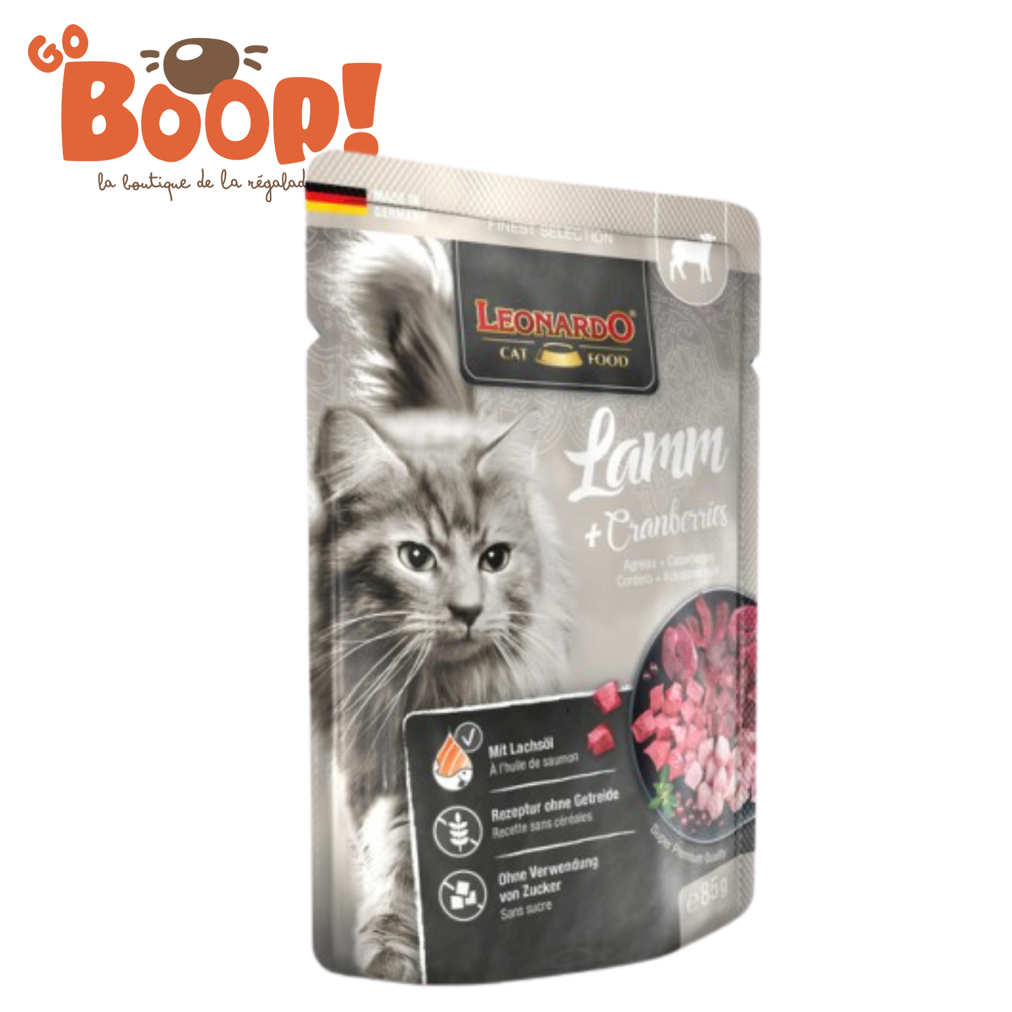 🐑 Leonardo Sachet Fraîcheur Agneau & Canneberges – 85 g