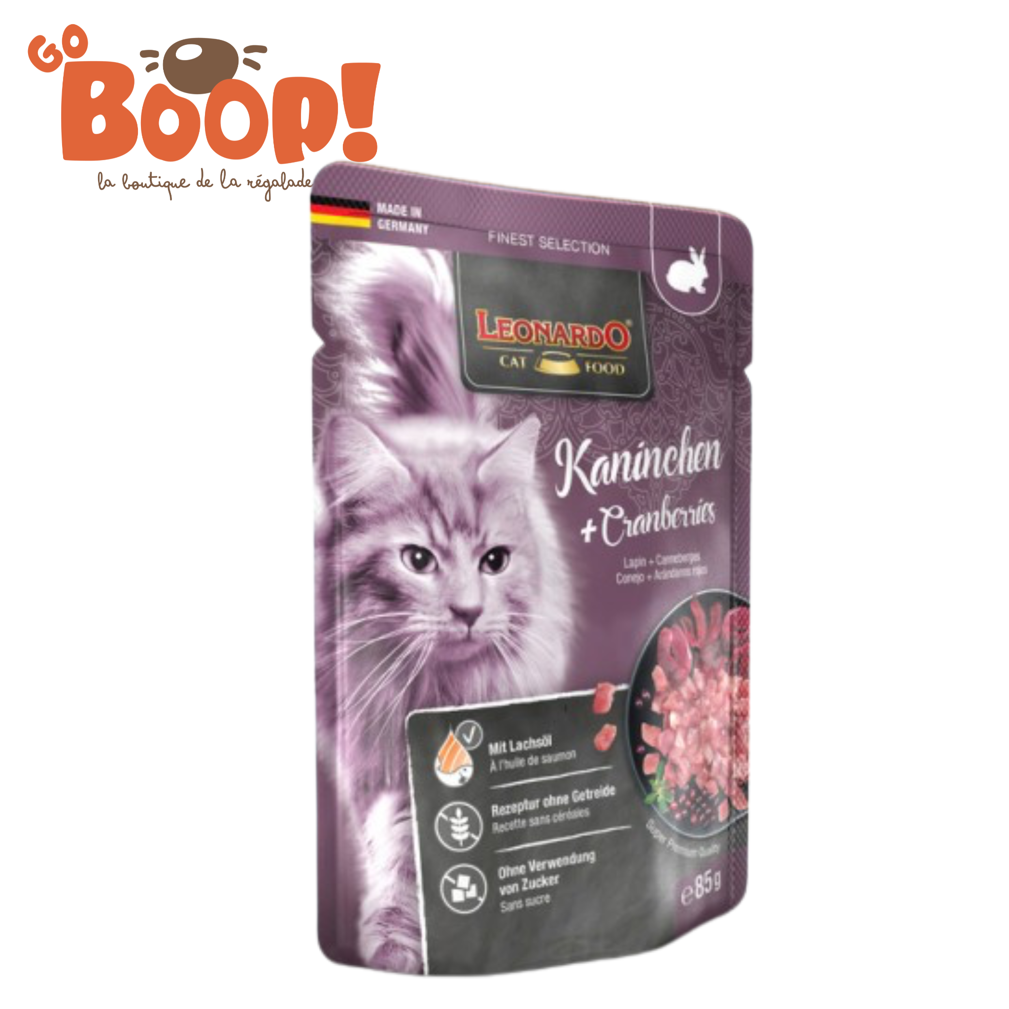 🐇 Leonardo Sachet Fraîcheur Lapin & Canneberges – 85 g