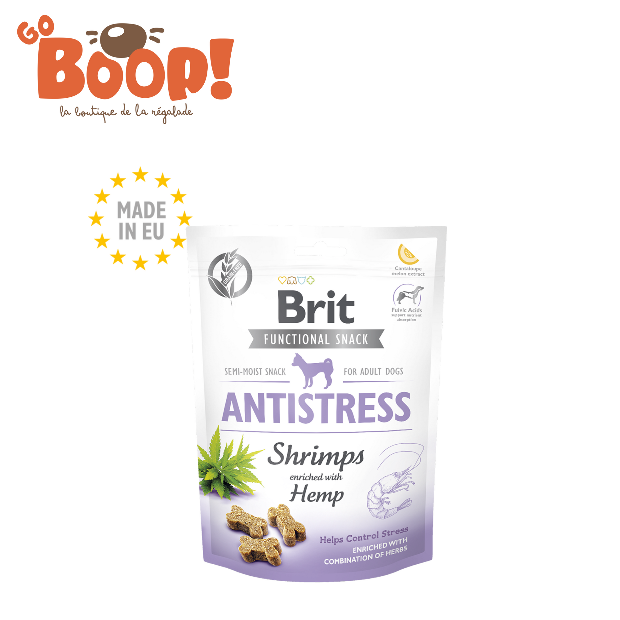 Brit Care Antistress - Crevette Chanvre 200G