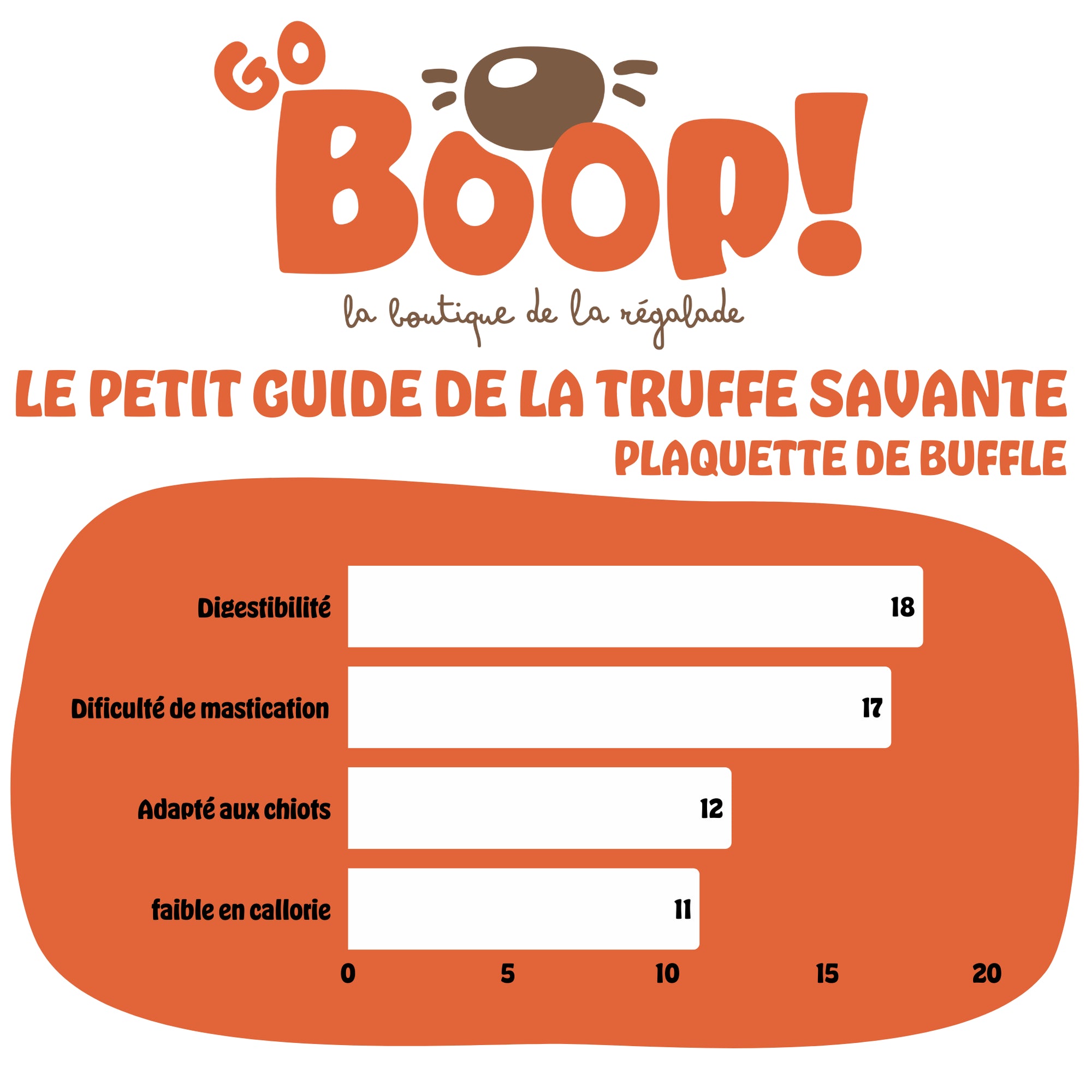 Plaquette de buffle 12 cm – Friandise naturelle à mâcher pour chien