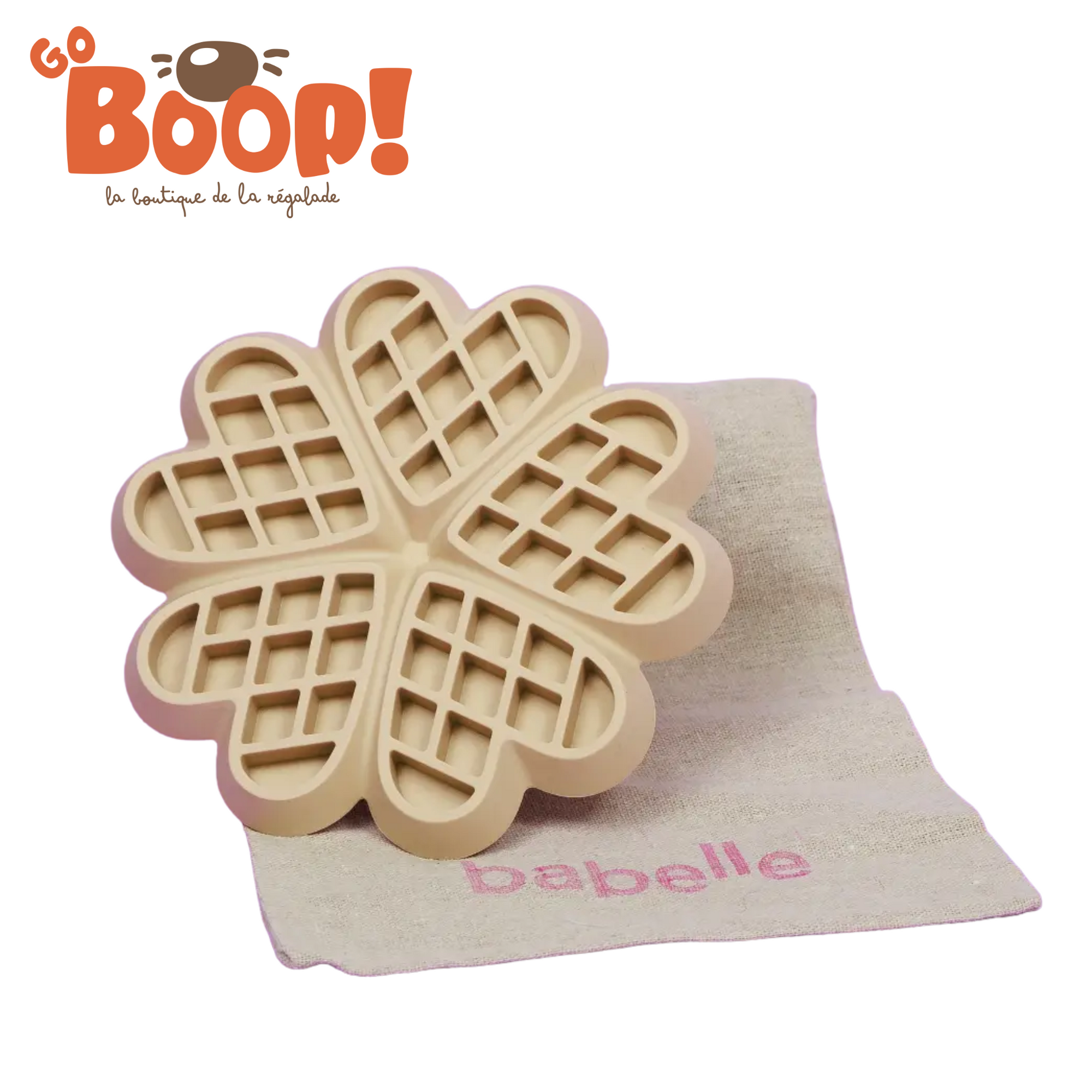 Babelle - Tapis gaufre taupe