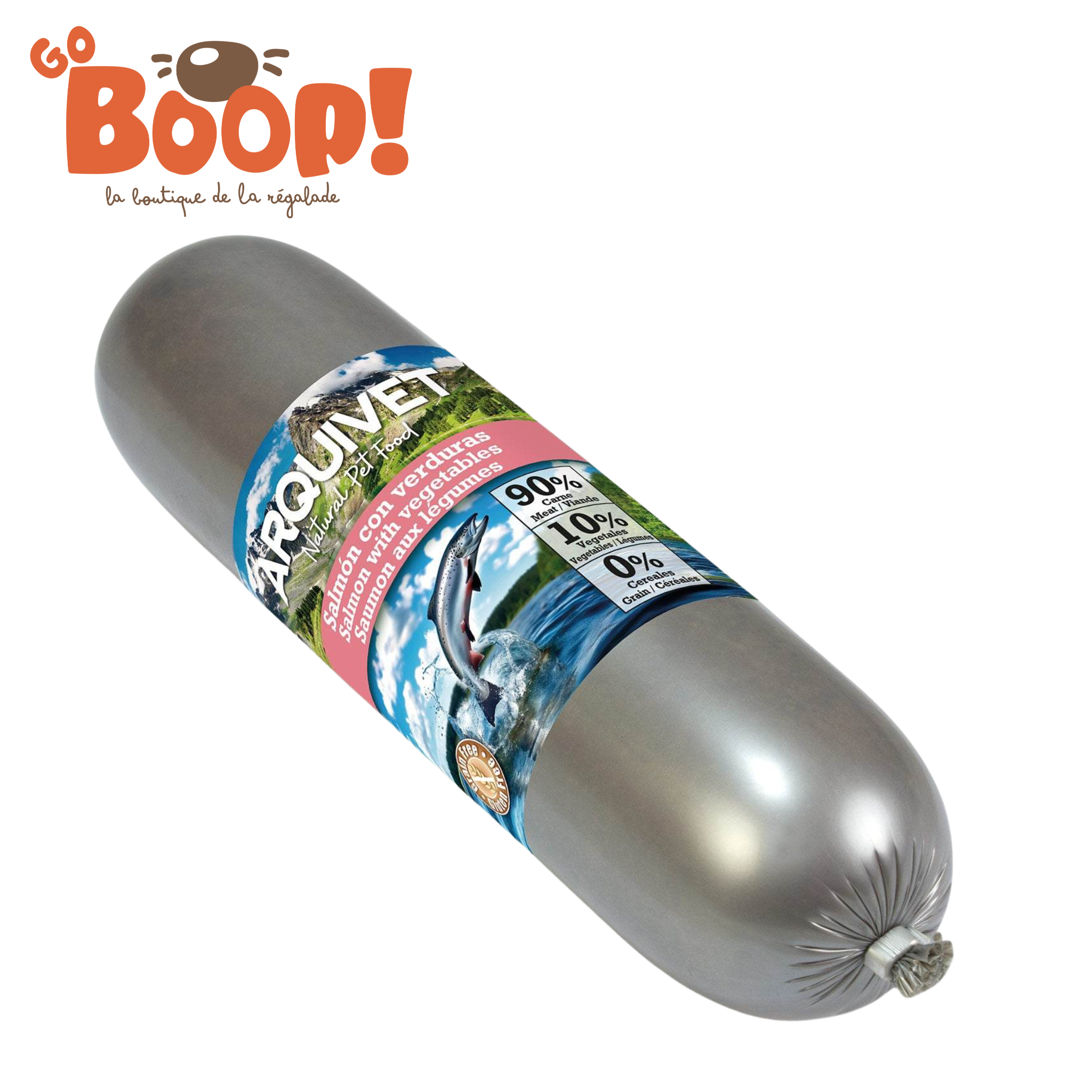 Saucisse de Saumon & Légumes pour Chien 500G