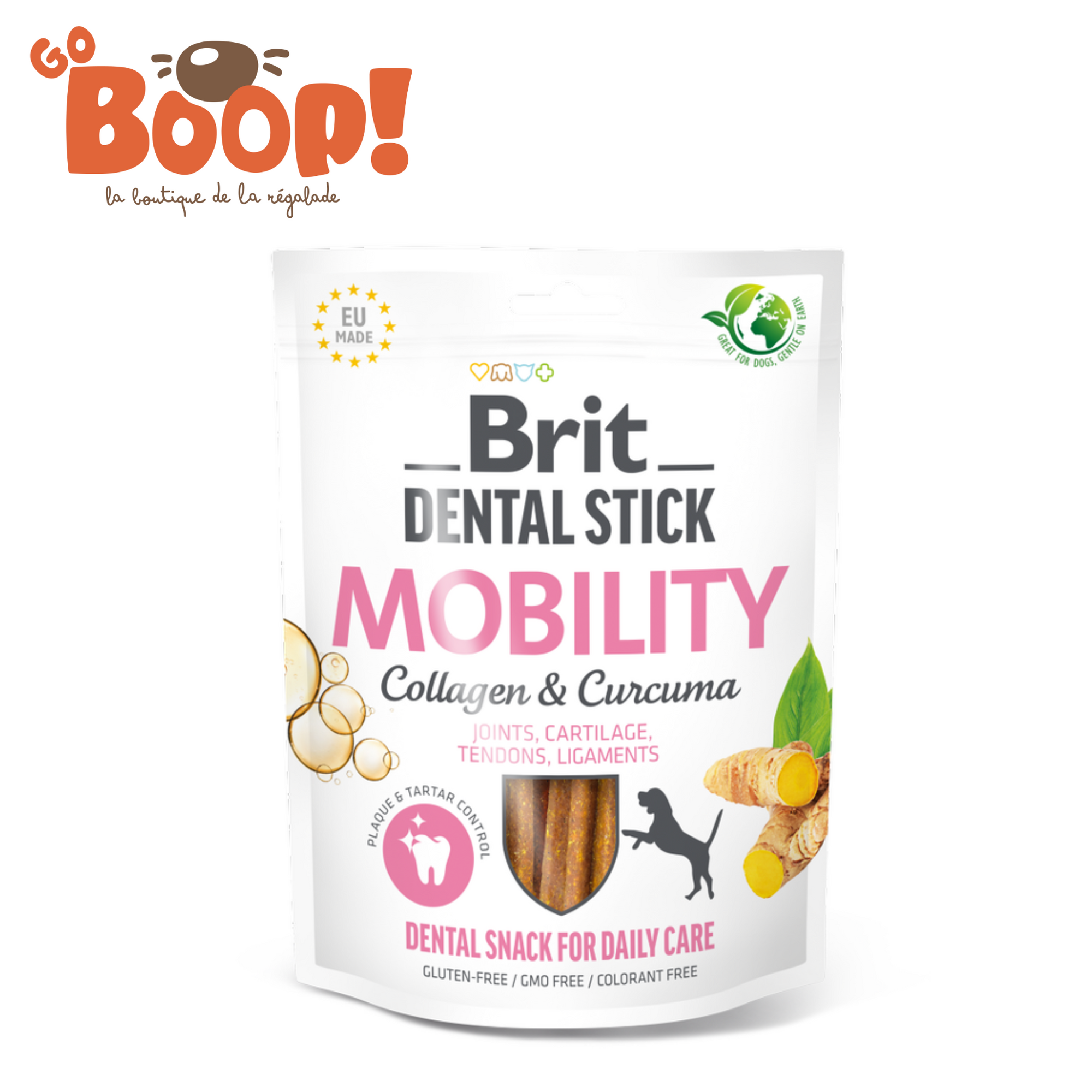 Brit Dental Stick Mobility - Curcuma et Collagène X7