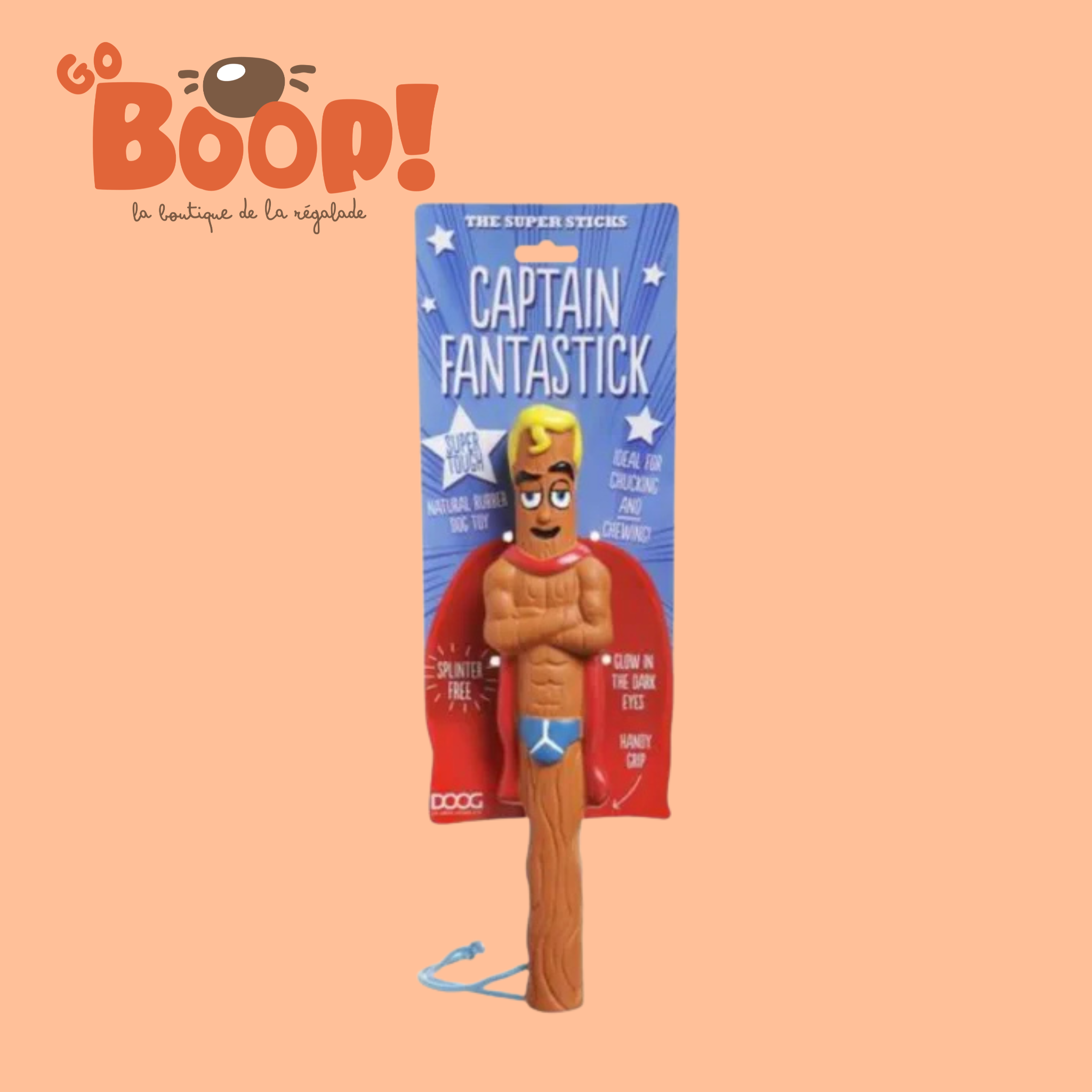 Captain Fantastick 💪 – Jouet en Caoutchouc résistant (28cm)