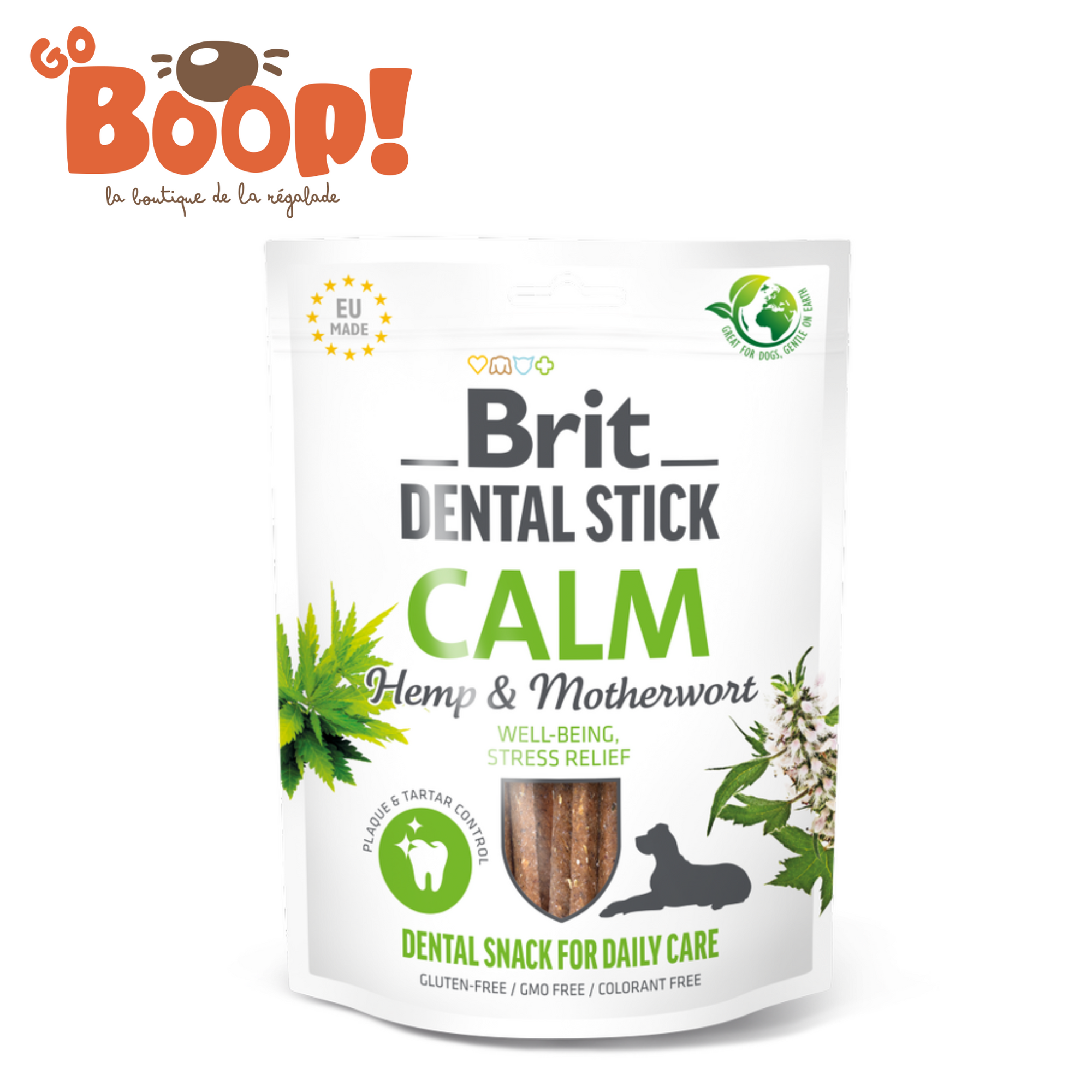 Brit Dental Stick Antistress - Chanvre et Agripaume X7