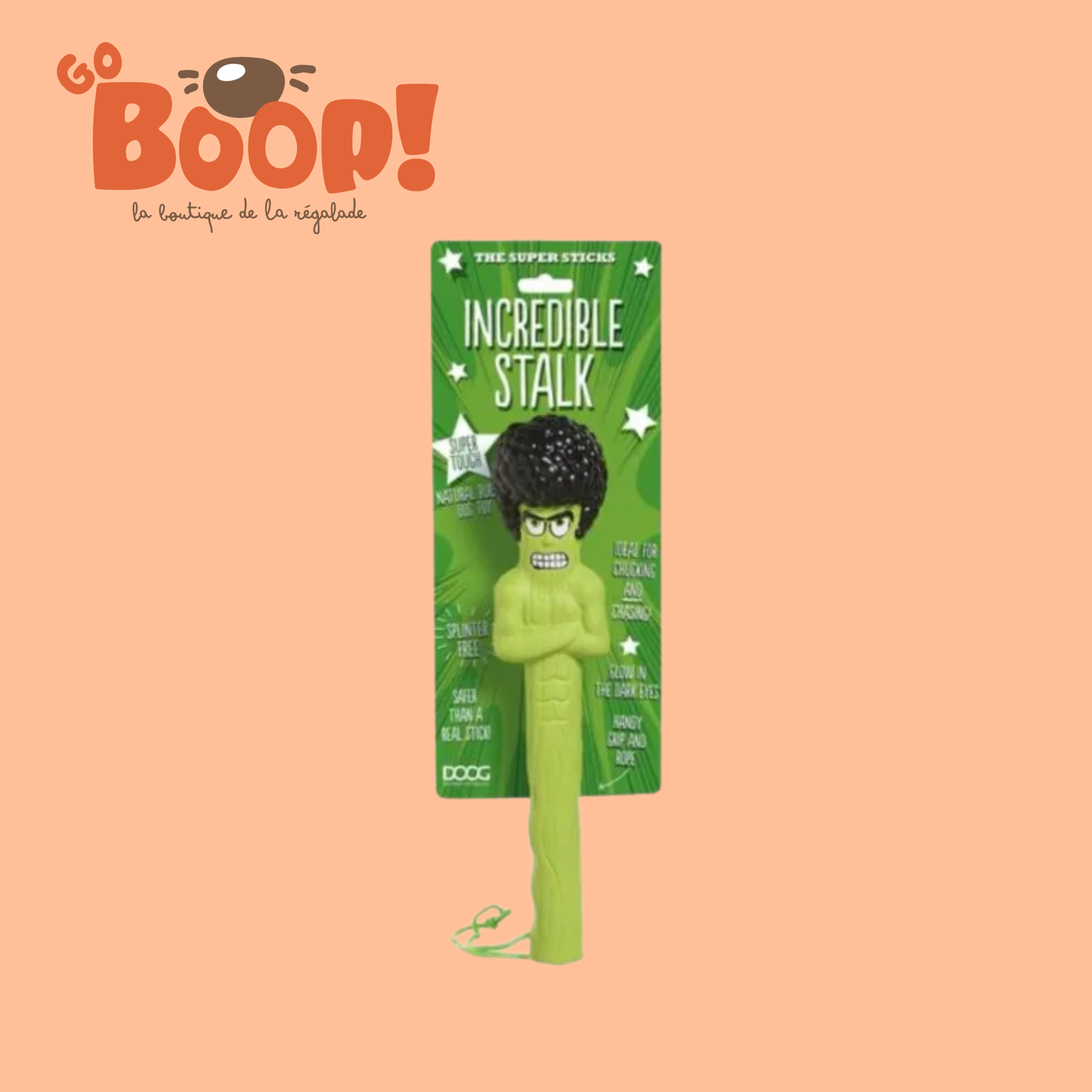 Hulky Stick 💚 – Jouet en Caoutchouc résistant (28cm)