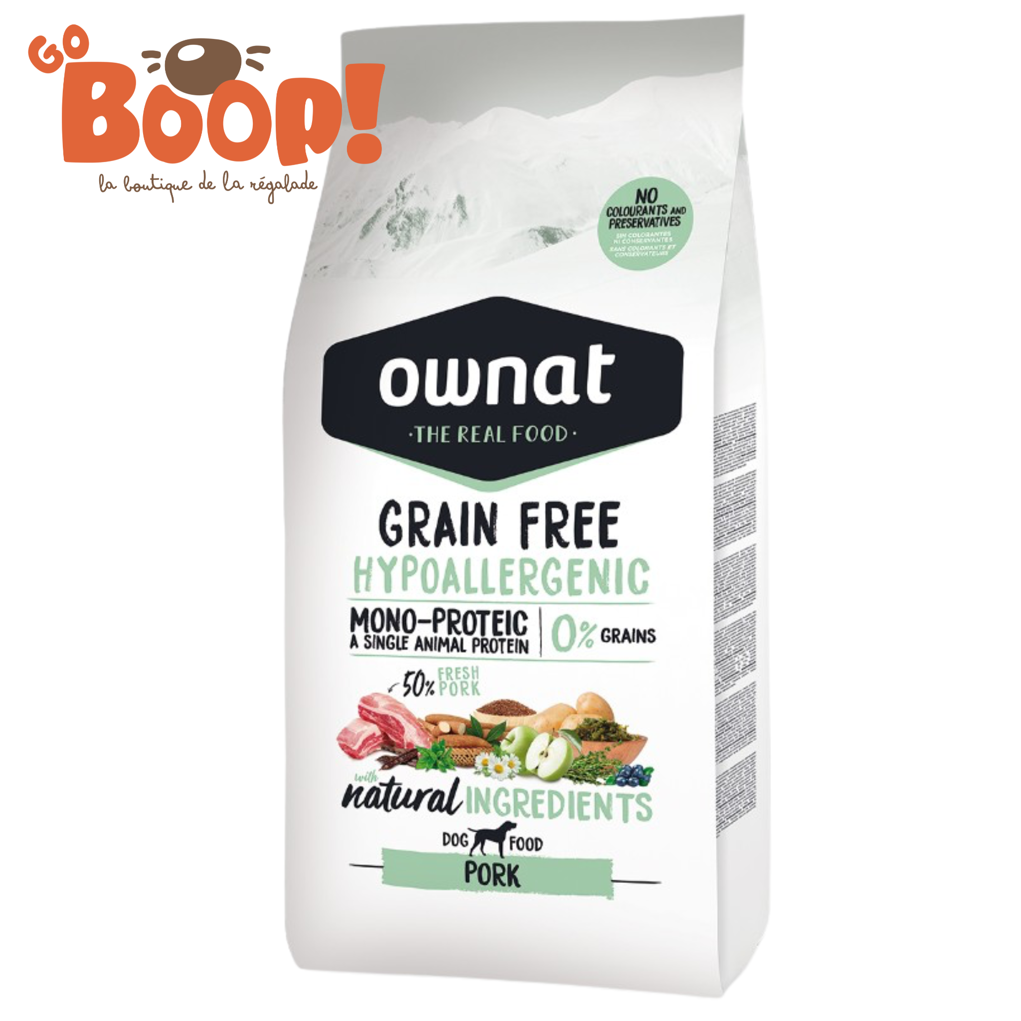 🐖 Ownat GF Hypo Pork — croquettes hypoallergéniques au porc