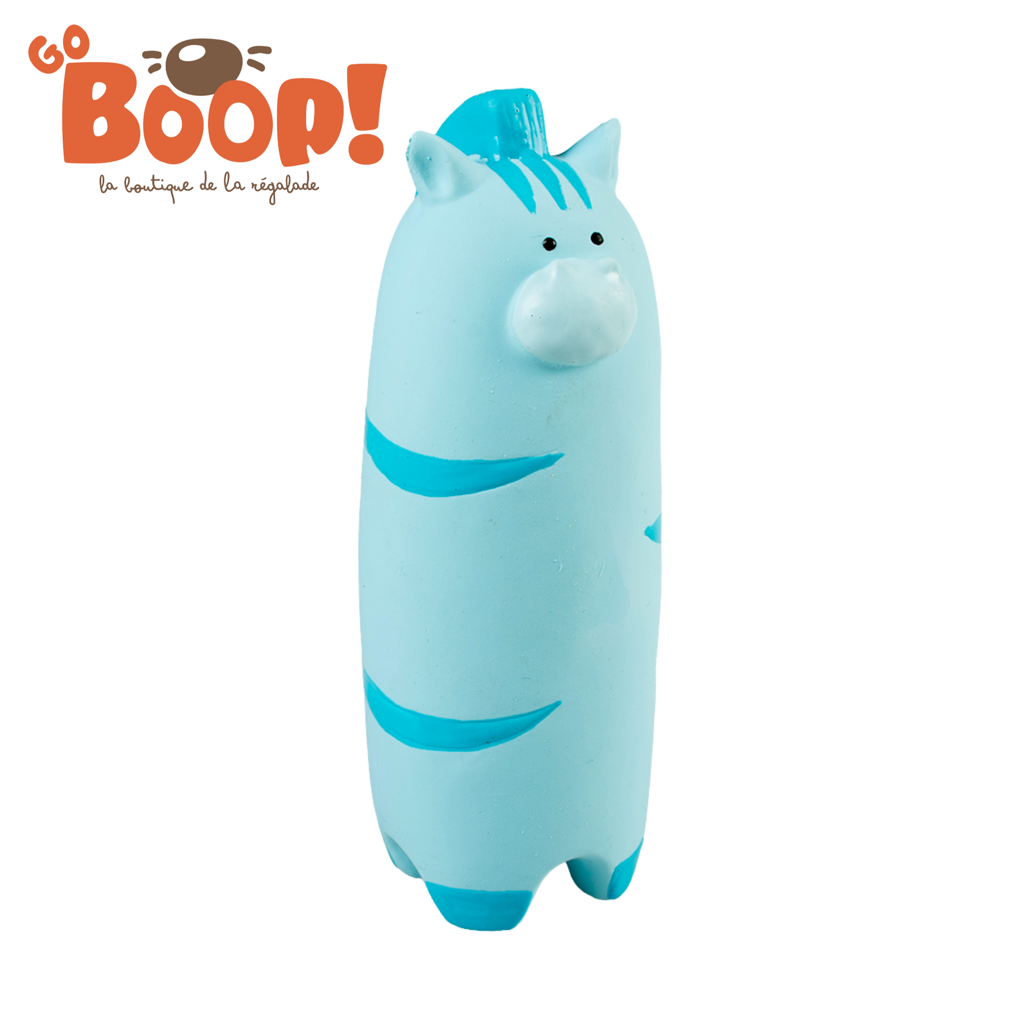 🦓 Jean-Zébra – Latex Zèbre Long Bleu