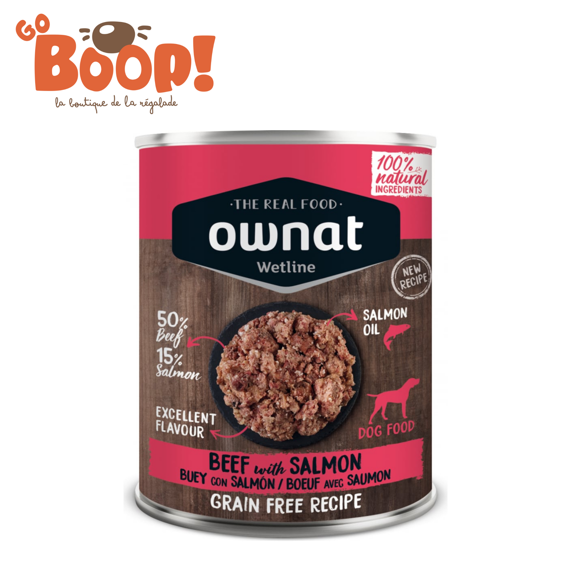 Ownat Wetline - Boeuf et saumon 395G