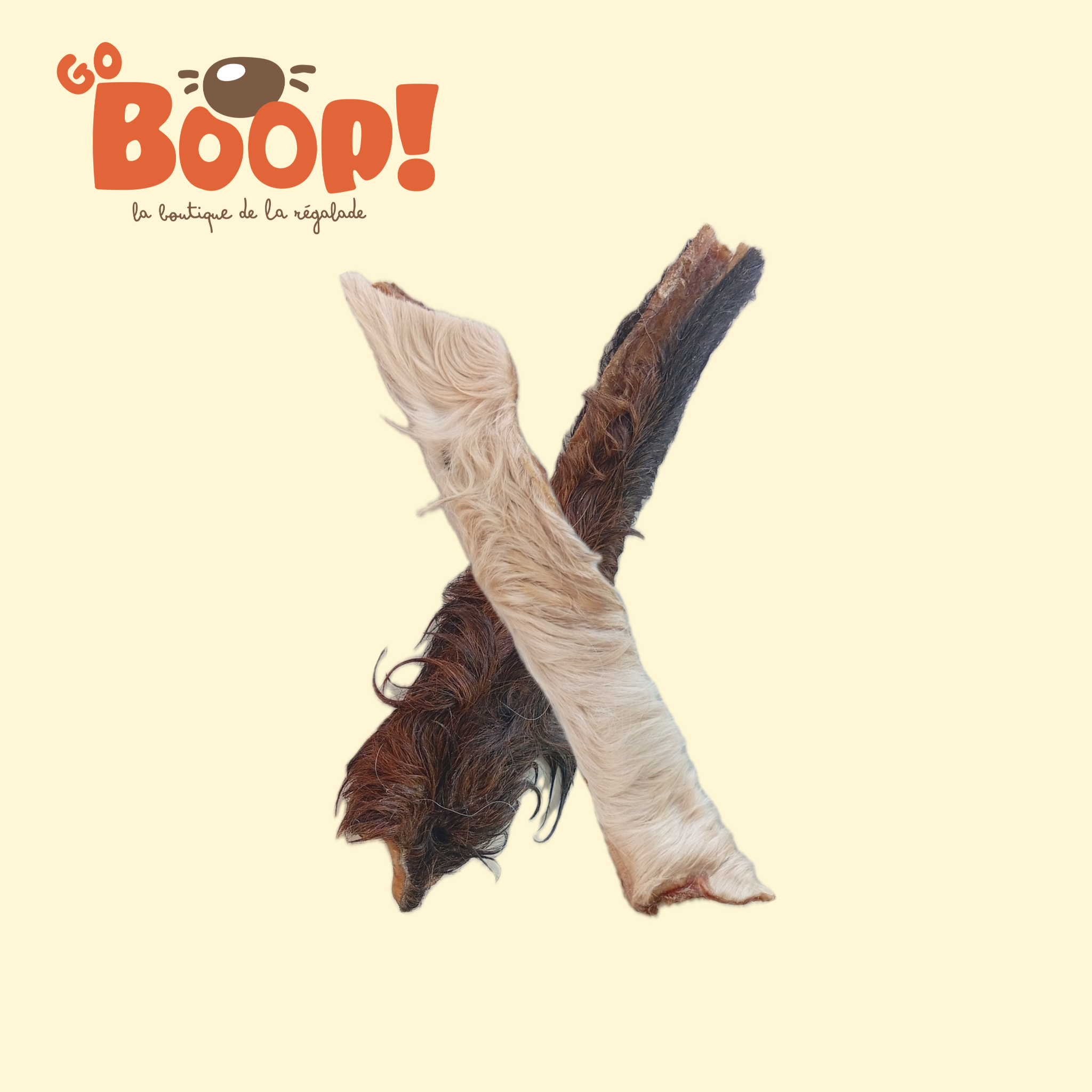Stick de peau de boeuf poilu  - 30CM
