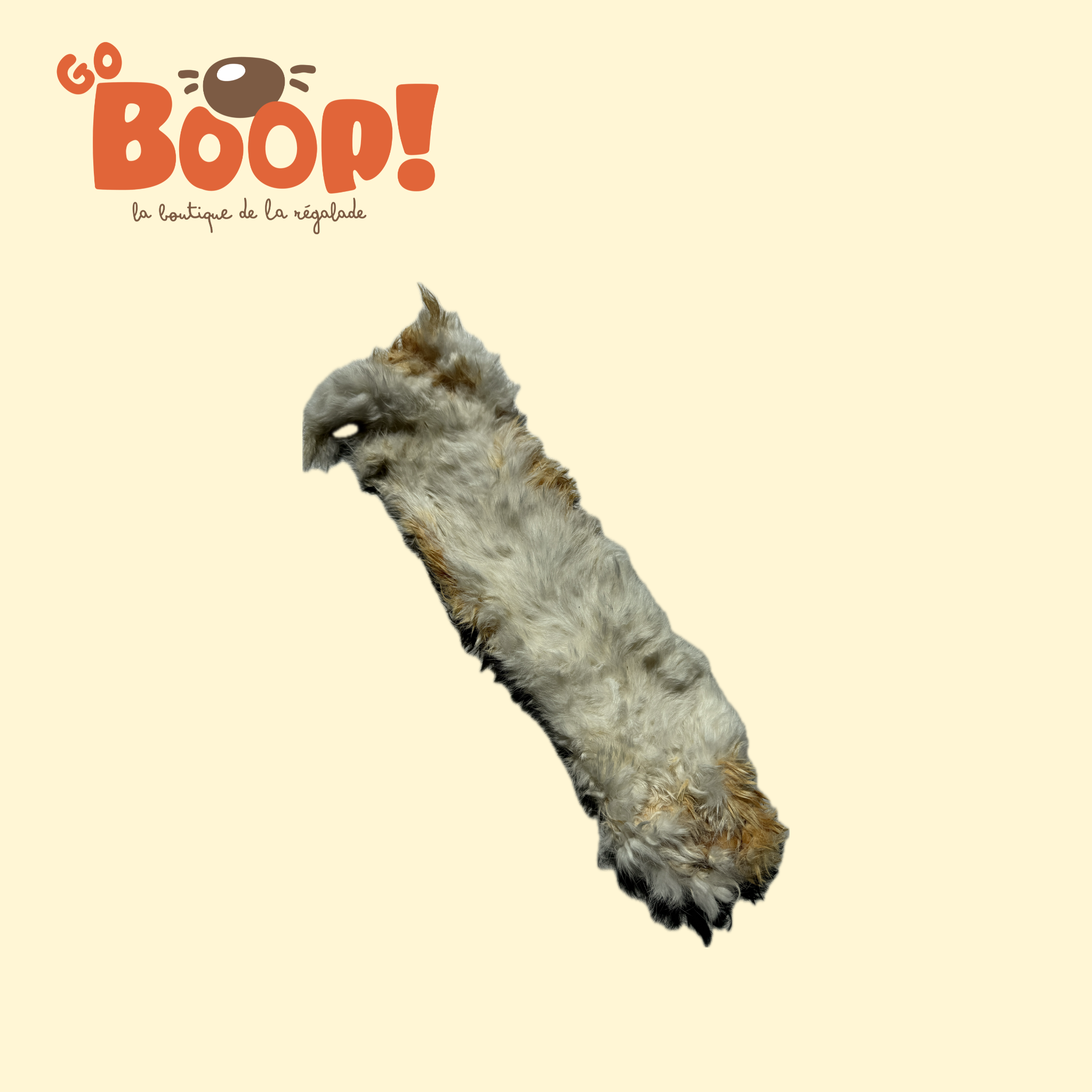 Peau de lapin Poilue (50 cm) - Mastication naturelle