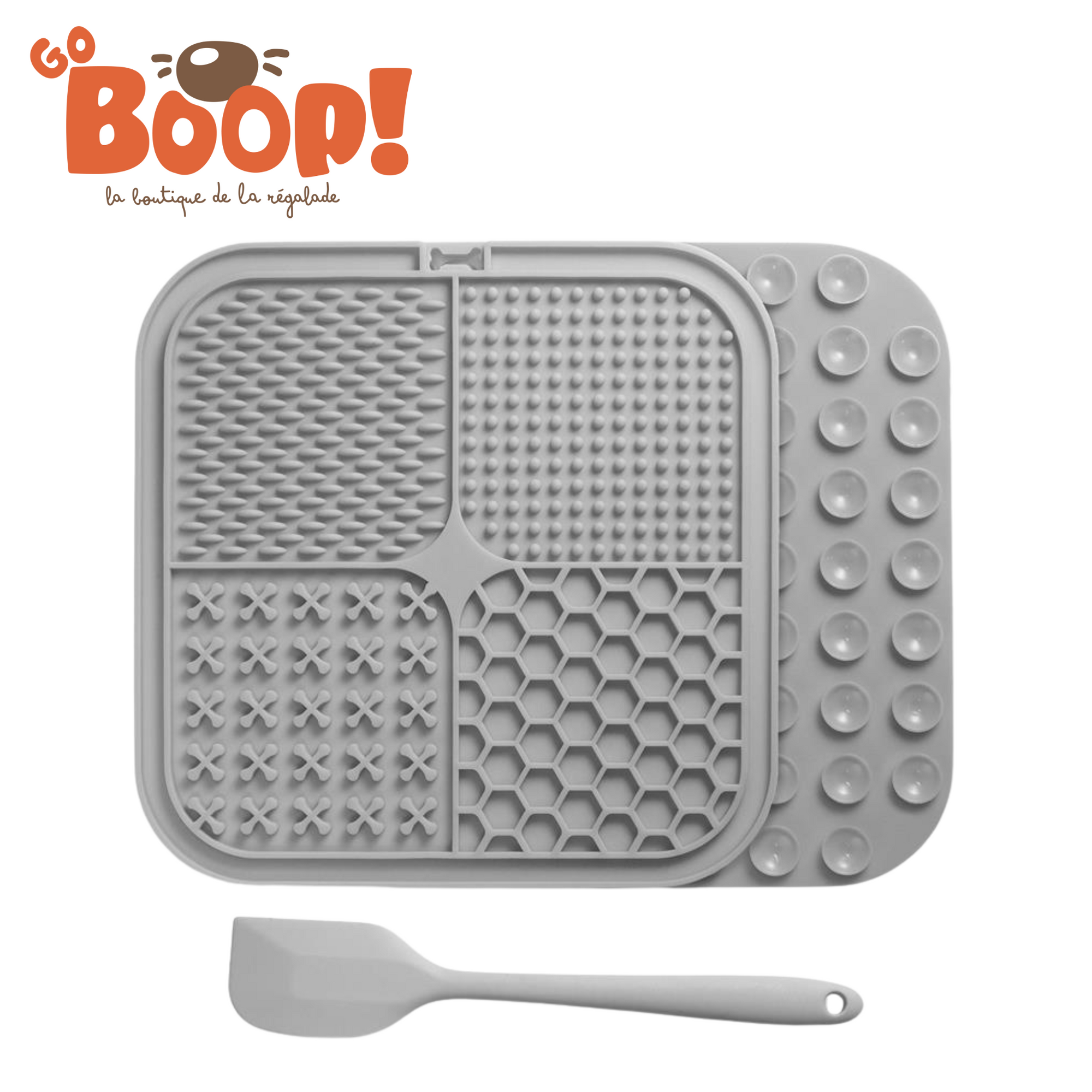 Kit léchage Tapis Spatule - Gris