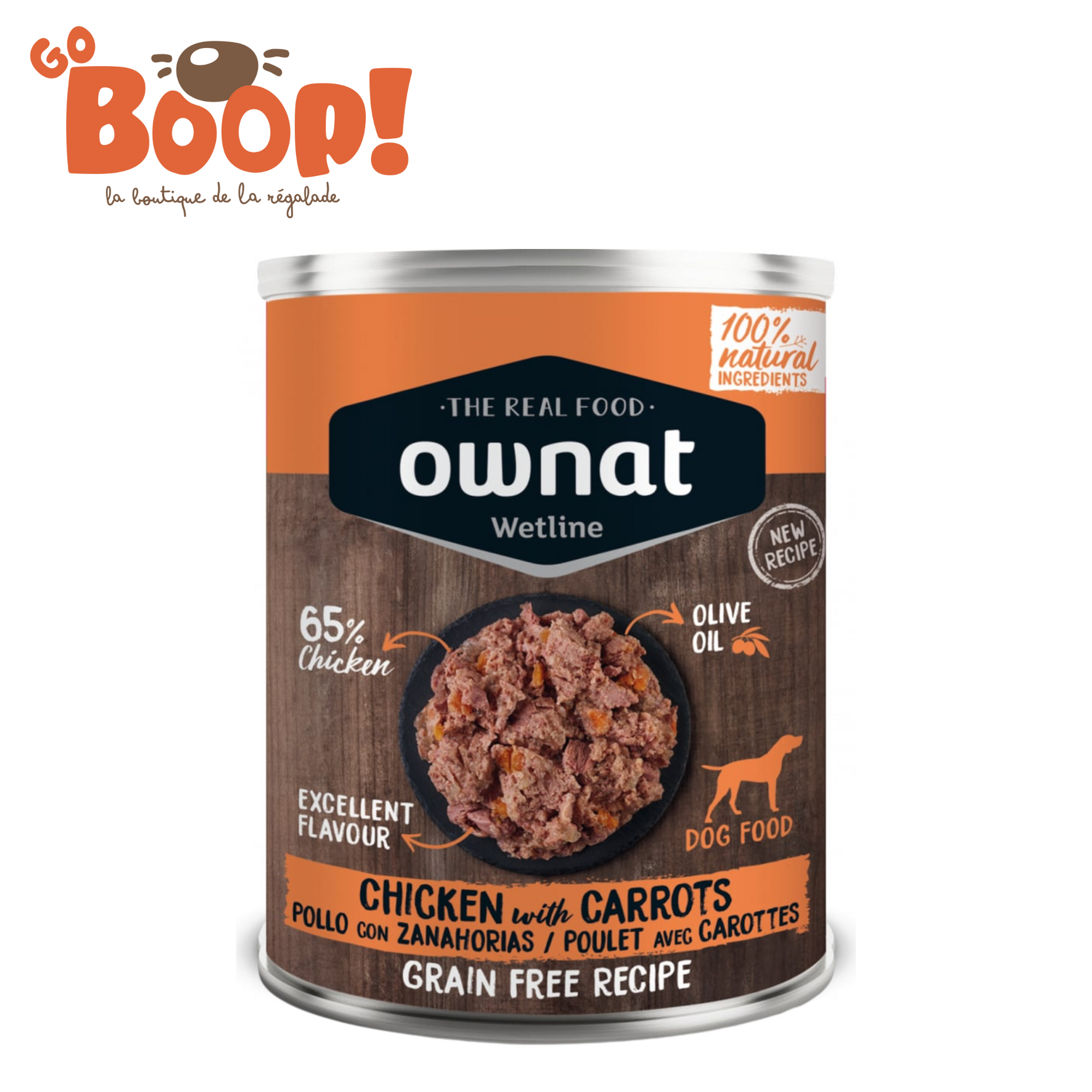 Ownat Wetline - Poulet et Carottes 395G